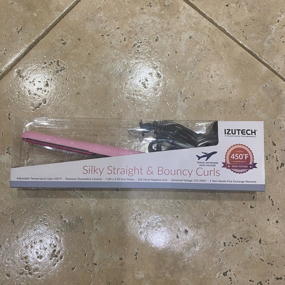 Izutech Two Tone 1.00 inch Flat Iron-silky straight and bouncy curls up to 450°F - Picture 8 of 12